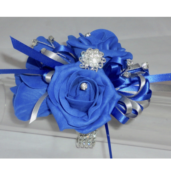 Cobalt Blue Wrist Corsage